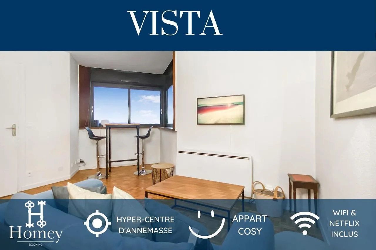 Apartment Homey Vista - Hyper-Centre - Wifi - Appartement Cosy Annemasse France